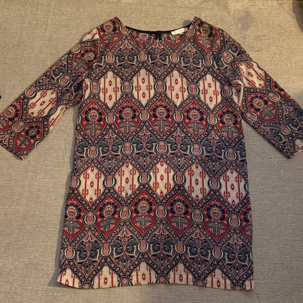 Glam Red and Blue Patterned Fabric